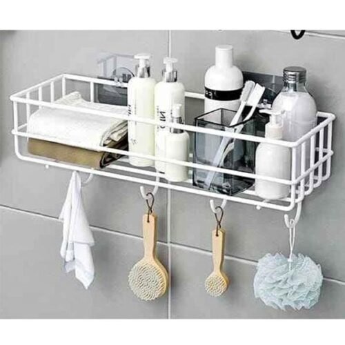 Rectangular Metallic Bathroom Organizer