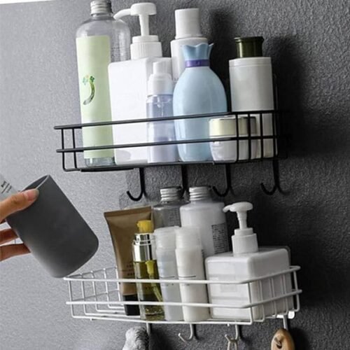 Rectangular Metallic Bathroom Organizer