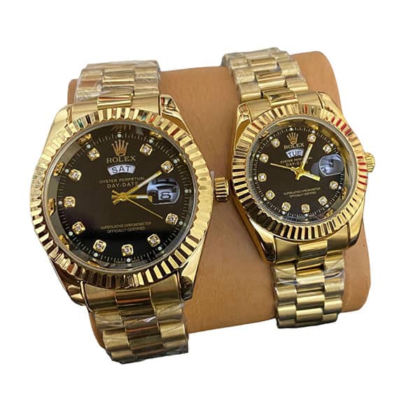 Rolex Couple Watch Gold