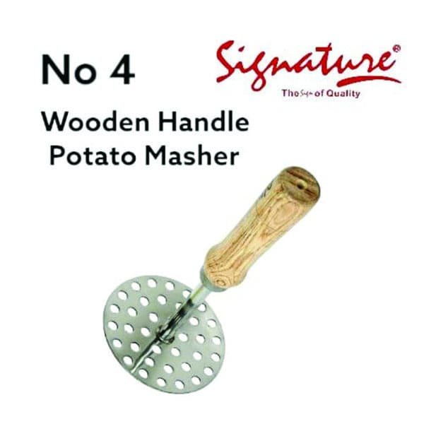 Signature Wood Handle Steel Vegetables Masher