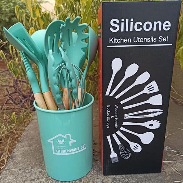 Silicon Spoon Set Green