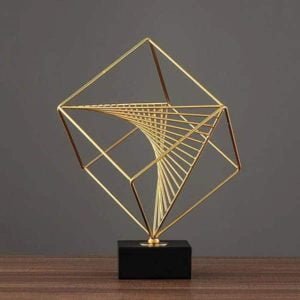 Square Gold Prism Décor