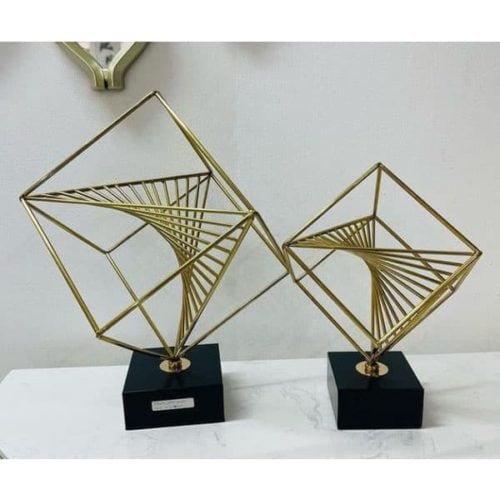 Square Gold Prism Décor
