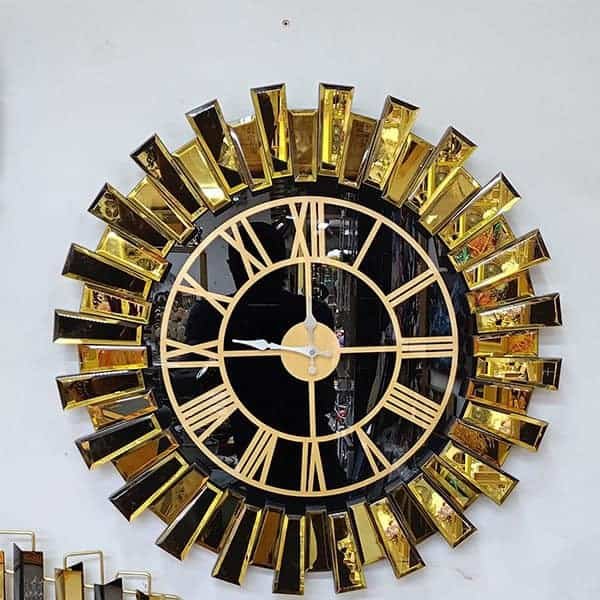 Sunburst Roman Mirrored Decorative Wall Clock