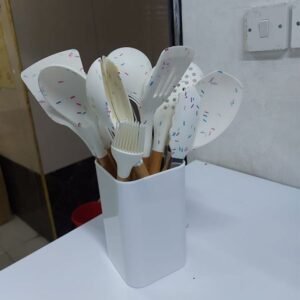 Unique White Marble Silicon Spoon Set