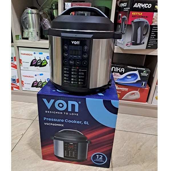 Von 6ltr Electric Pressure Cooker