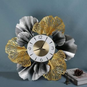 Wrought Iron Leaf Decorative Wall Clock