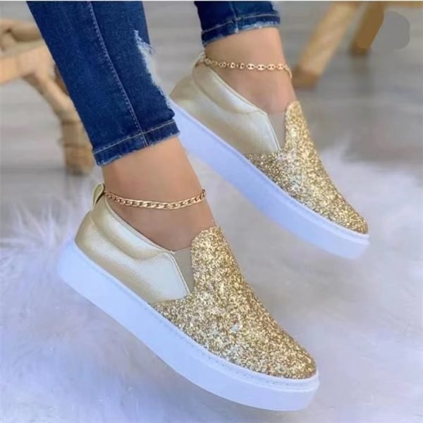 Fashion Women's Sneakers Flat Shoes Ladies Breathable Slip-On