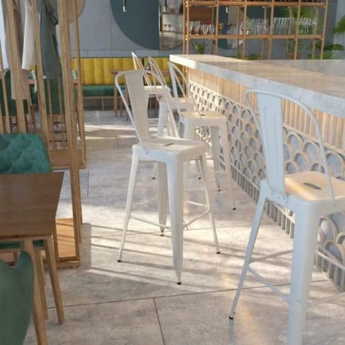 Metallic Bistro Bar Stools