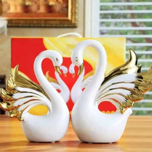 Nordic Ceramic Swan Ornament