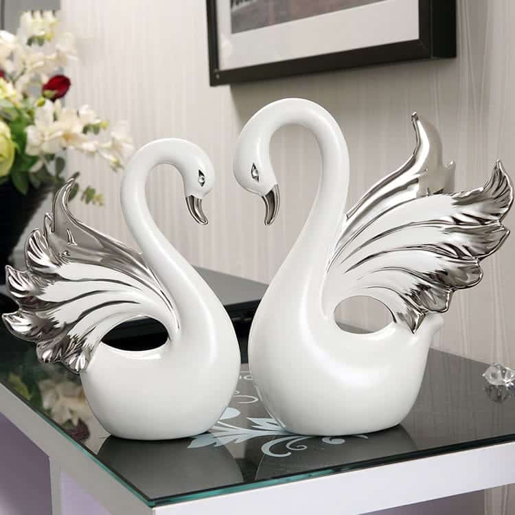 Nordic Ceramic Swan Ornament