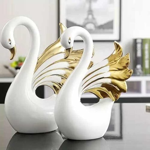 Nordic Ceramic Swan Ornament