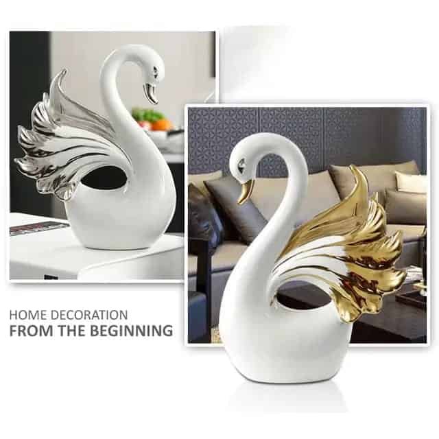 Nordic Ceramic Swan Ornament