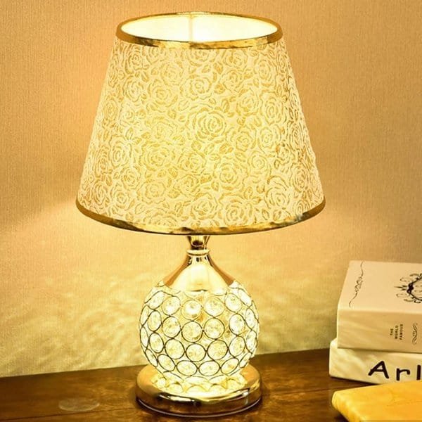 Electric Golden Crystal Light LED Table Lamp