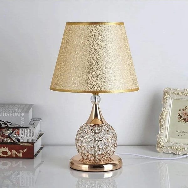 Electric Golden Crystal Light LED Table Lamp