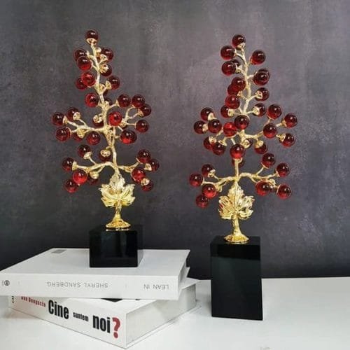 Crystal Red Grape Tree Decoration