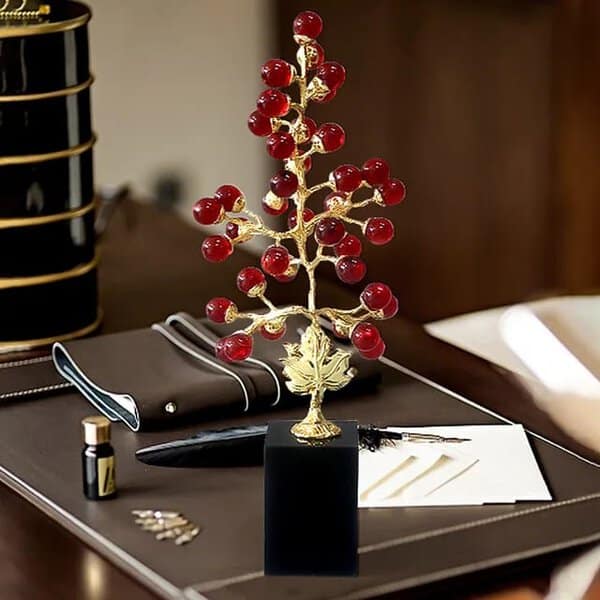 Crystal Red Grape Tree Decoration