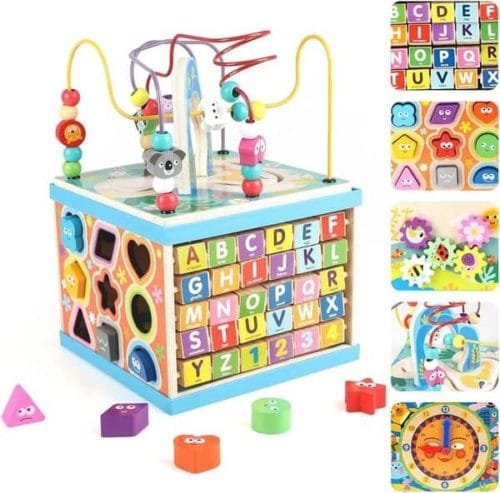 Wooden Activity Cube
