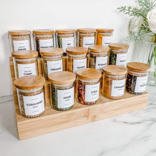 Spice Jars And Rack