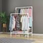 Double Pole Floor Clothes Rack