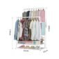 Double Pole Floor Clothes Rack