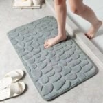 Mats Memory Foam Embossed Velvet Carpet
