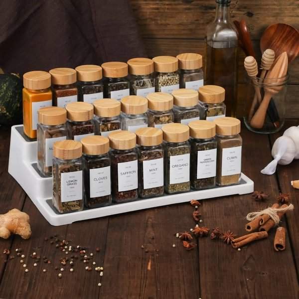 29pcs Set Glass Storage Jars  With Bamboo Lid