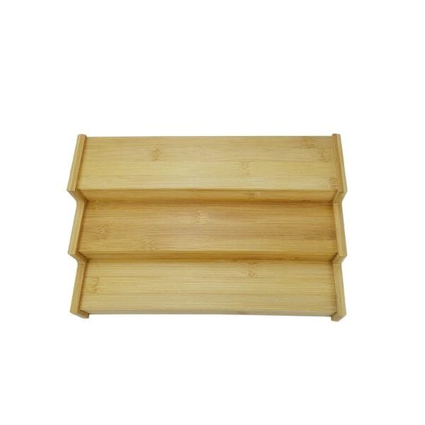 12pcs Glass Spice Jar Set With A Wooden Bamboo Stand