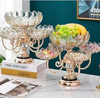 Fruit Tray Home Living Room Coffee Table Rotating Candy Box
