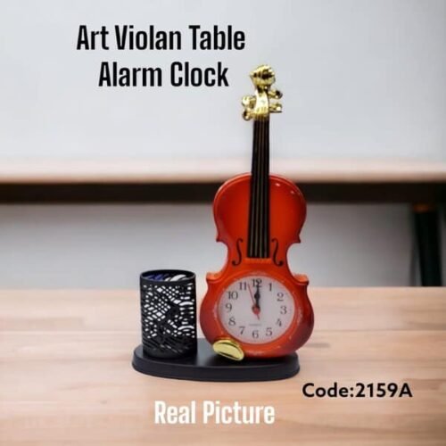 2159A Art Violin Table Alarm Clock