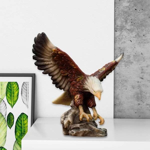 Creative Lucky Eagle Figurines Sculpture Ornament for Office Shelves Home Decor Gift