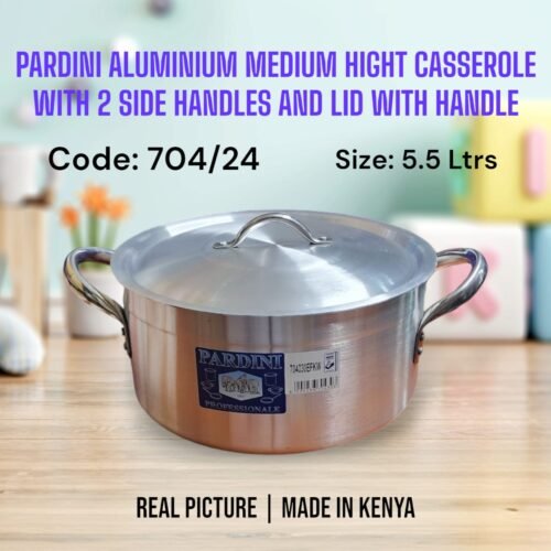 704/24 Pardini Aluminium Medium Height Casserole