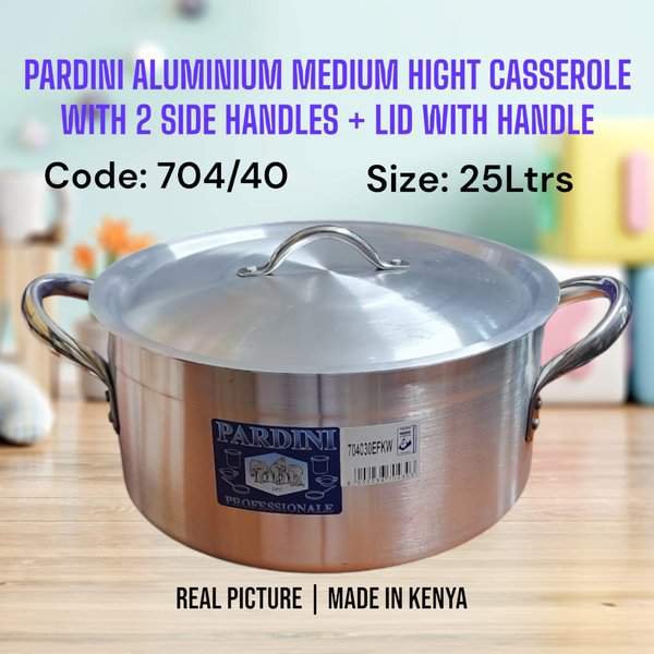 704/40  Pardini Aluminium Medium Height Casserole