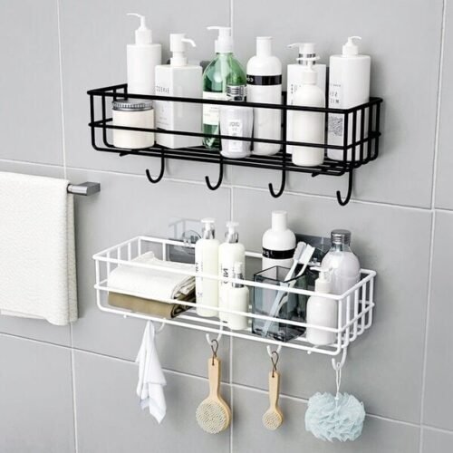 Rectangular Metallic Bathroom Organizer