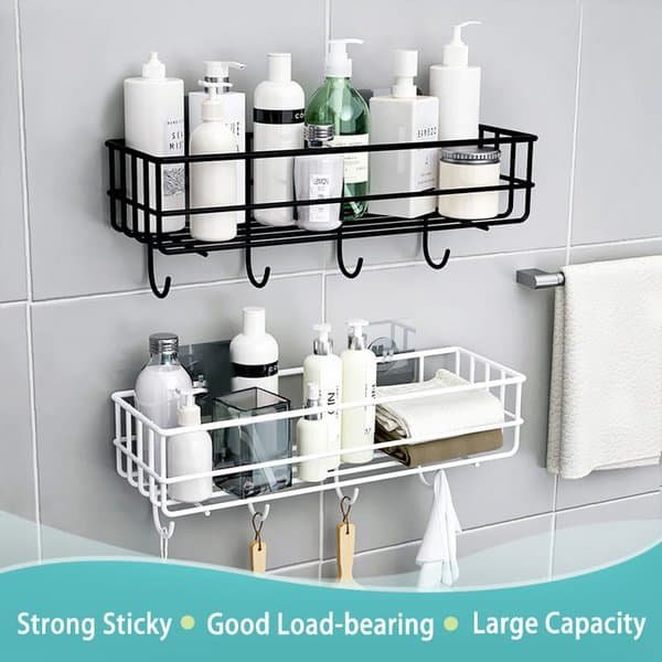 Rectangular Metallic Bathroom Organizer