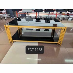 Rectangle Stainless Steel Chrome Gold Tempered Glass Coffee Table