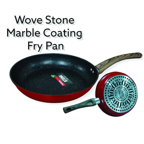 Wove Stone Non-Stick Fry Pan Red