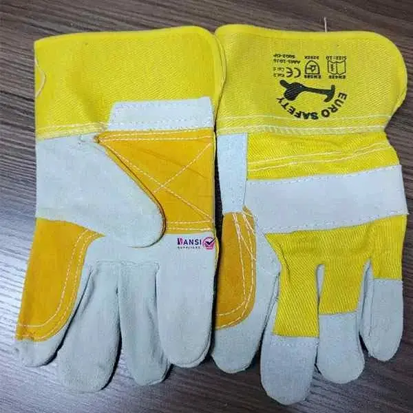Safety Leather Gloves Yellow