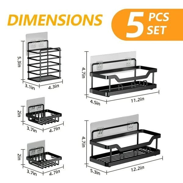 5 In 1 Bathroom Organizer