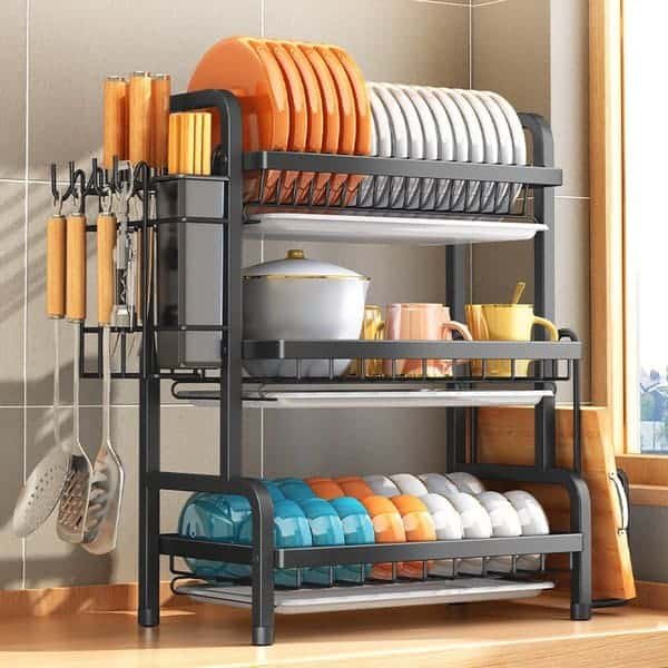 3 Tier Dish Rack Stainless Steel