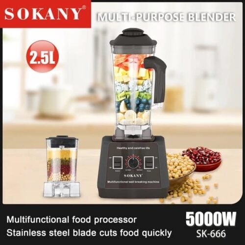 2in1 5000 Watts Sokany Commercial Blender