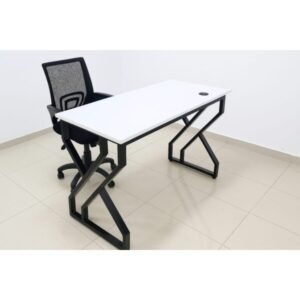 1.2M Office Desk Workstation With Black Metal Frame