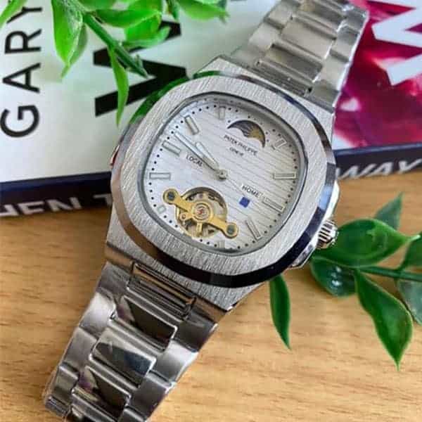 Automatic Patek Philippe Watch- Silver & White