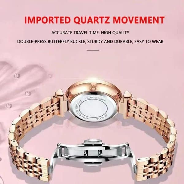 2022 New Women Watch Rose Gold Poedagar 3011