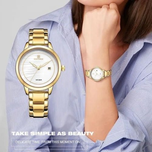 Naviforce NF5008 Gold Ladies Watch