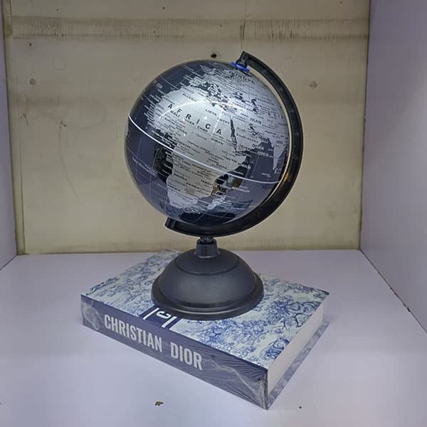 Grey World Globe For Desk