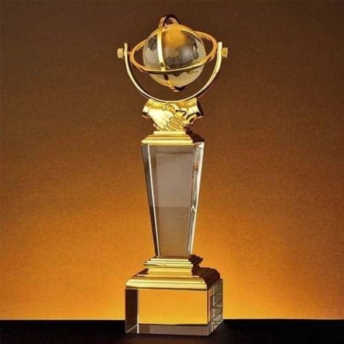 Crystal Winner Trophy Decor
