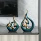 Decoration Ornament Office Shelf Desk Art Statue Modern Home Decor 2pcs set