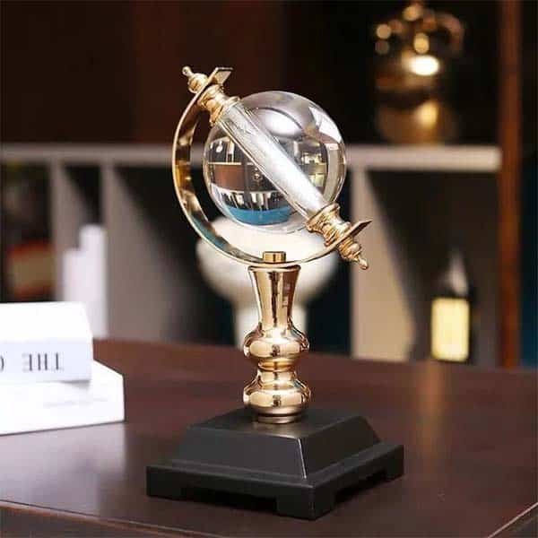 European Crystal Globe Decor