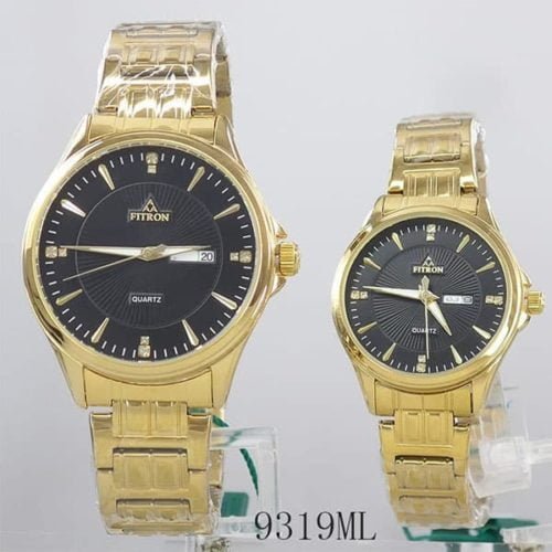 Fitron Couple Watch Gold